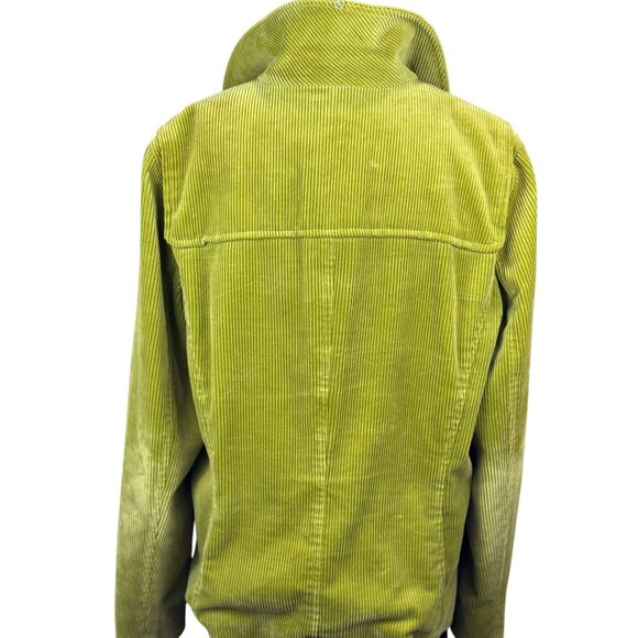 Liz Claiborne Womens XL Green Corduroy Toggle Coat Jacket Retro Duffle Style - Picture 5 of 14